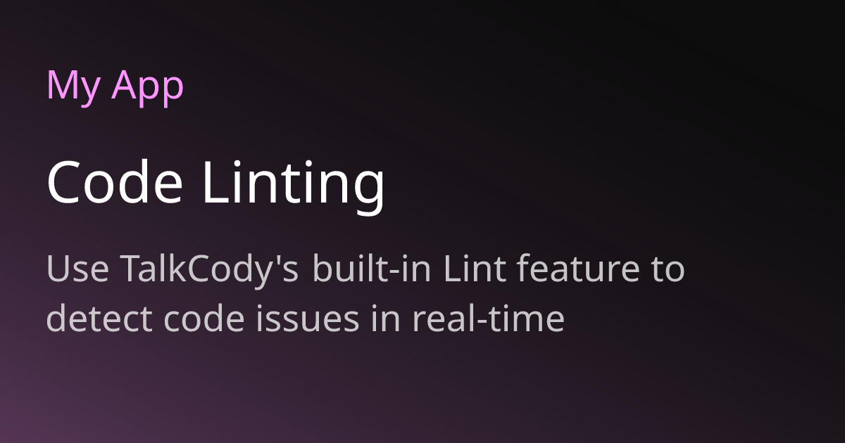 Code Linting